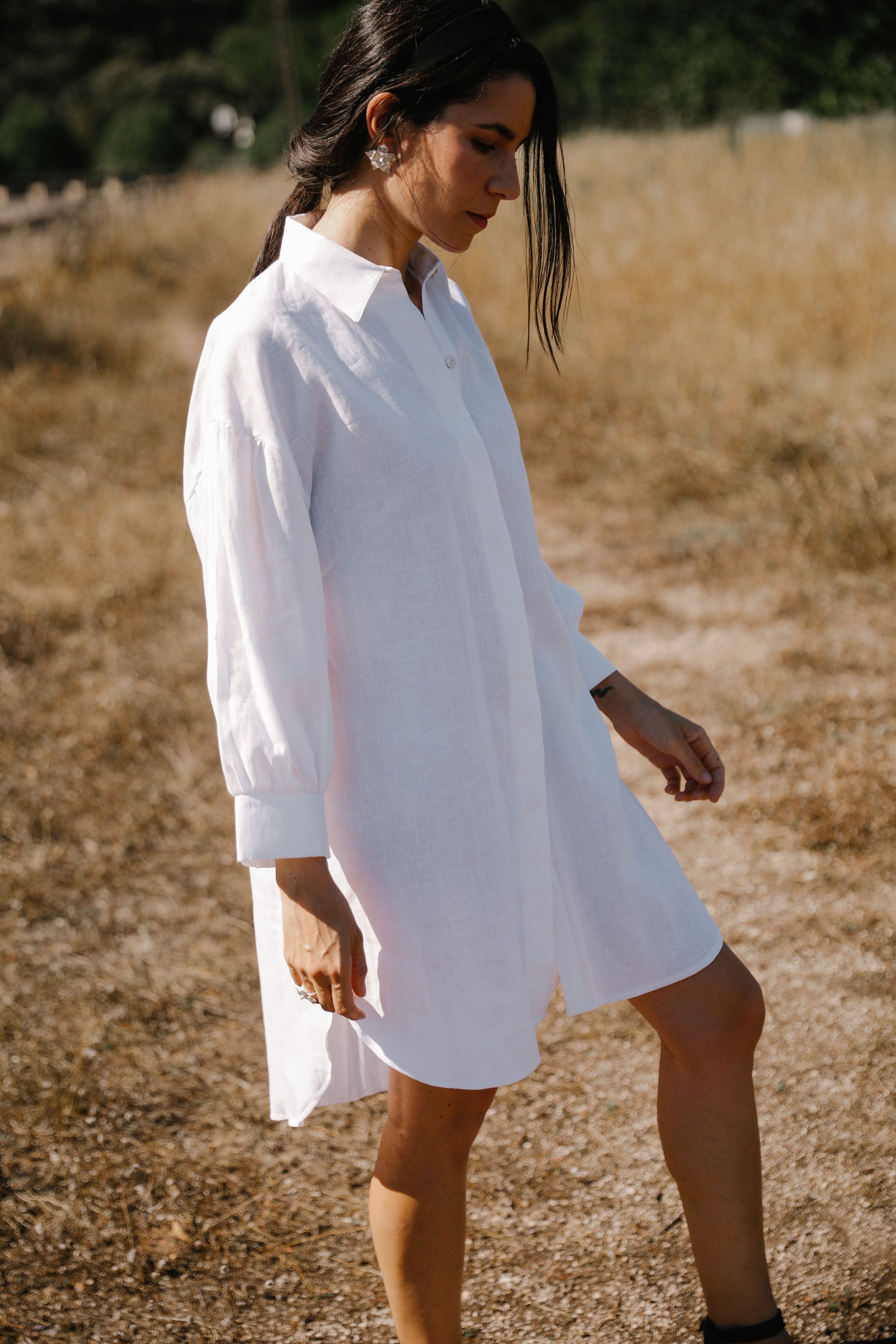 Plain white clearance shirt dress